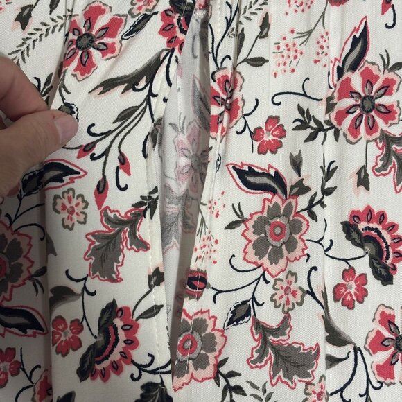 Floral Sleeveless High-Neck Dress With Pockets By Torrid Size 2 White/Pink/Black - Picture 9 of 14